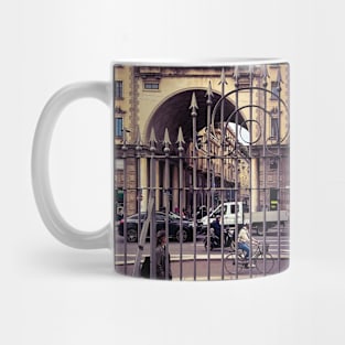 City Streets People Fence Mug